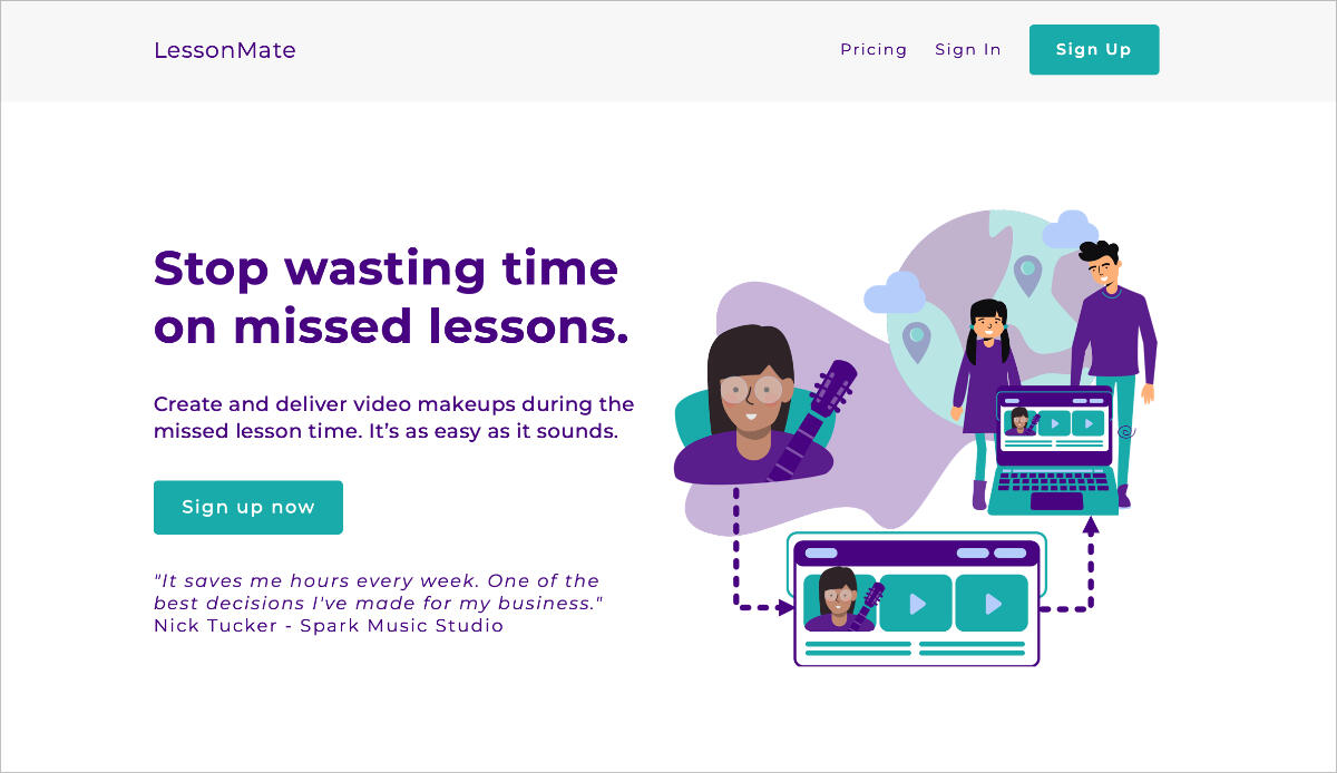 Home - LessonMate - Stop wasting time on missed lessons.